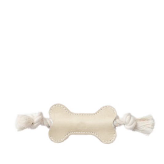 Suede Bone & Rope Tug Toy